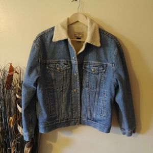 Lauren Ralph Lauren Blue Jean Jacket with Cream Collar